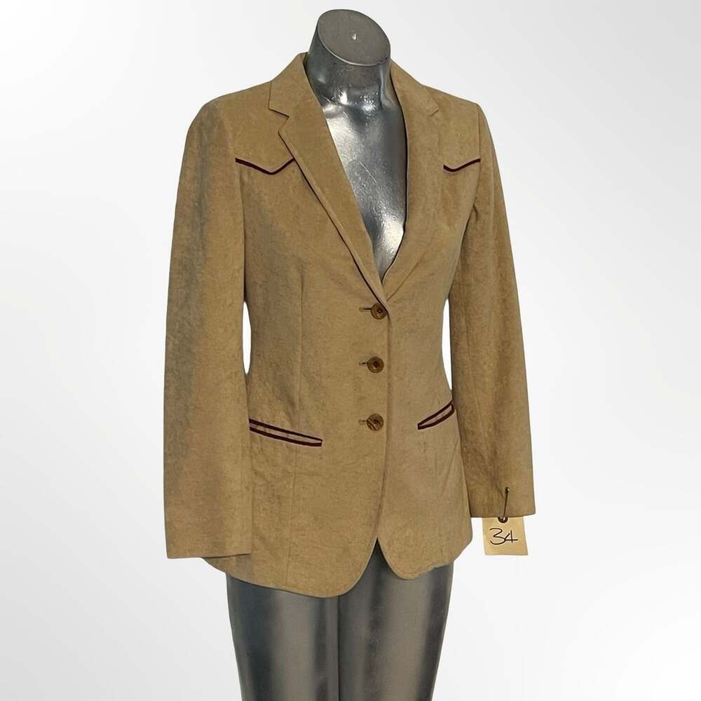 Sachel Brushed Buff Suede Ladies Blazer