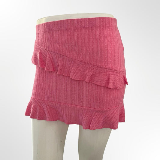 Fashion Nova Pink Ruffled Women's Skirt