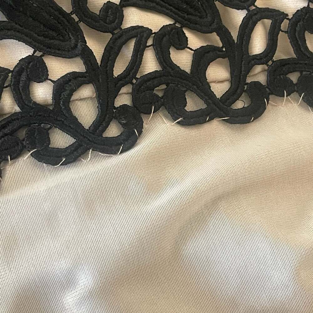 Hervé Léger Marielle Black and Ivory Spaghetti Strap Gown