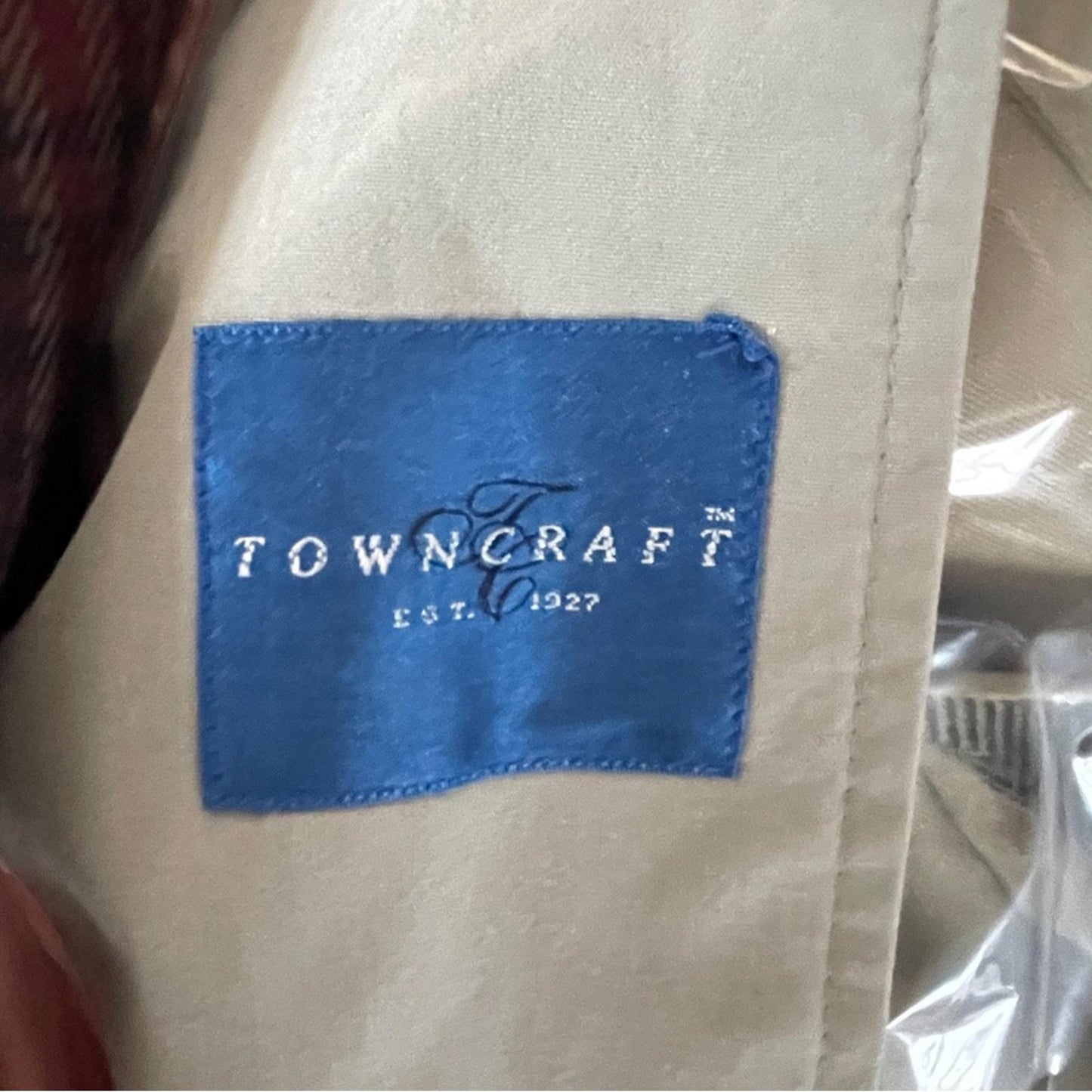 TownCraft Olive Green Long Trench Coat 42 X-Tall