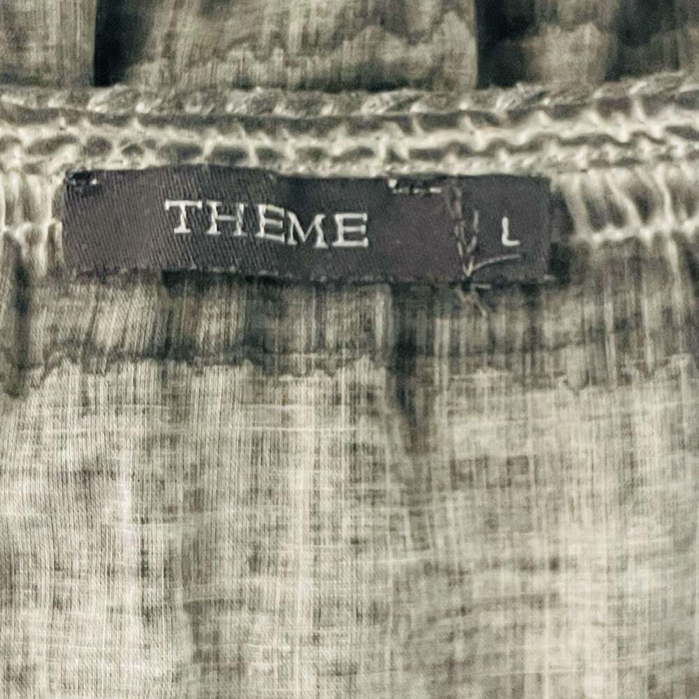 Theme Womens Gray Mineral Wash V-Neck Drawstring Romper Size L