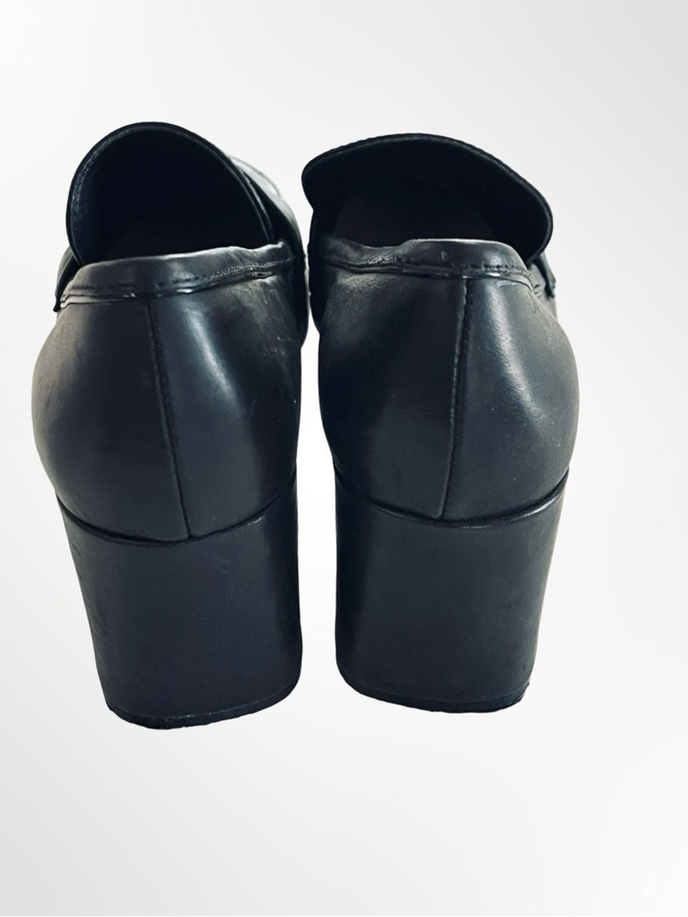 Aldo Black Leather Penny Loafers in size 6