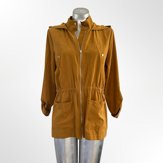 Sweet Wanderer Utility Jacket in Mustard Brown in size M