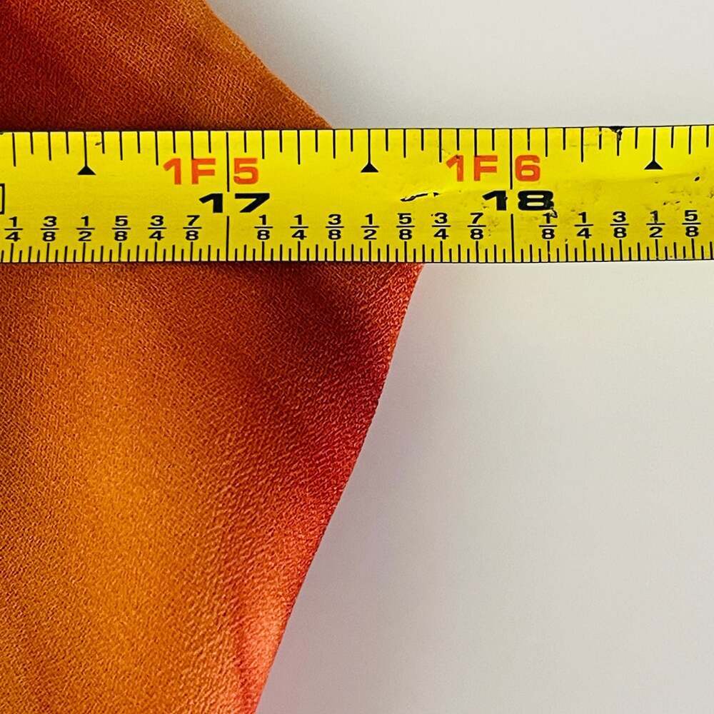 Dunamis USA Red and Orange Tie Dye Spaghetti Strap Ruffle Hem Slip Dress