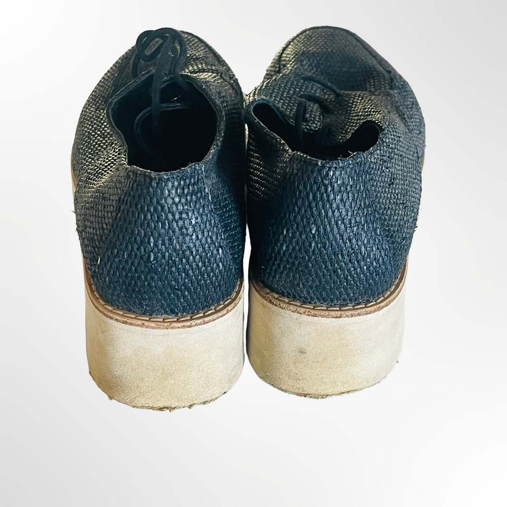 Vince Zina Platform Raffia Lace Up Sneakers