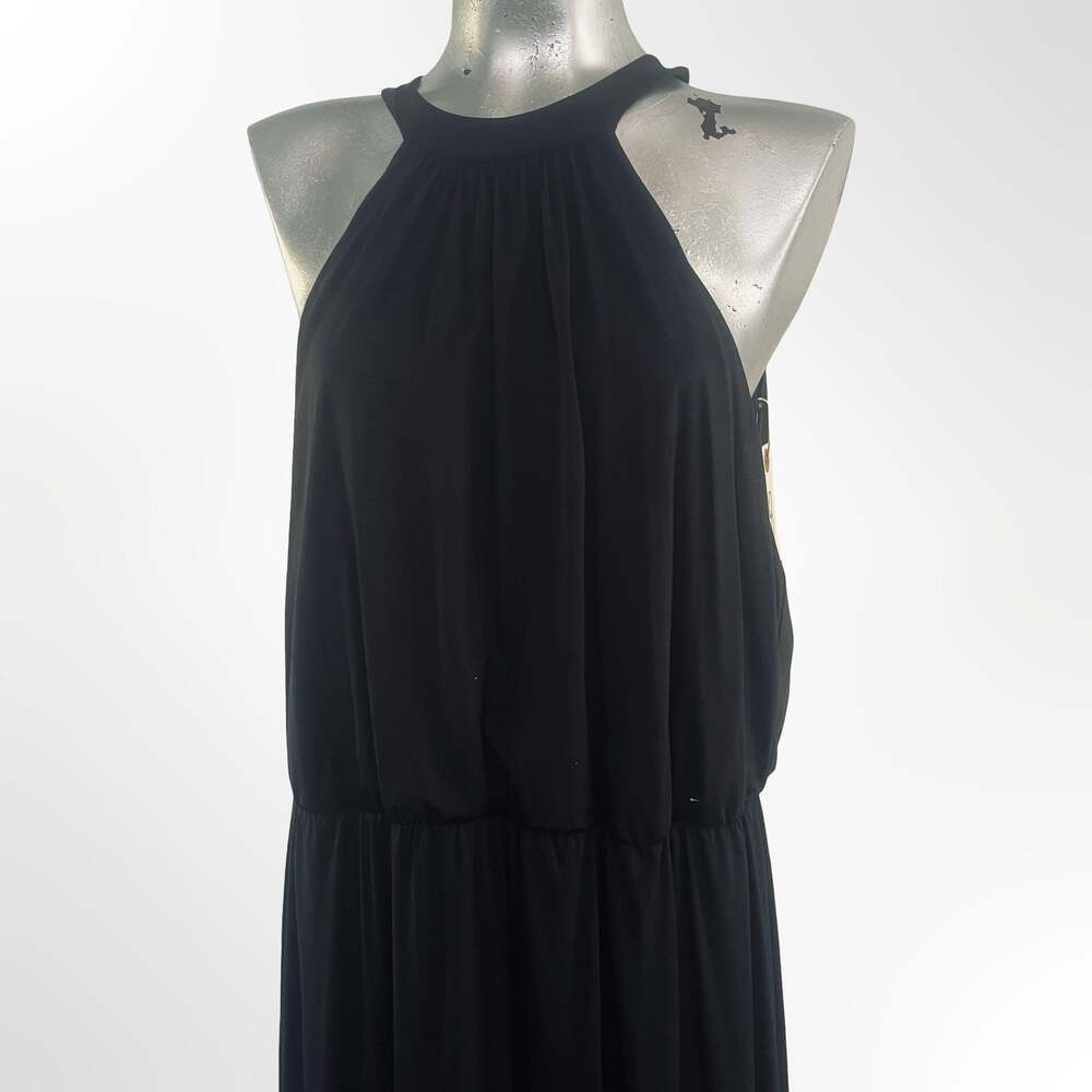 Debut Black Halter Neck Maxi Dress with Blouson Bodice