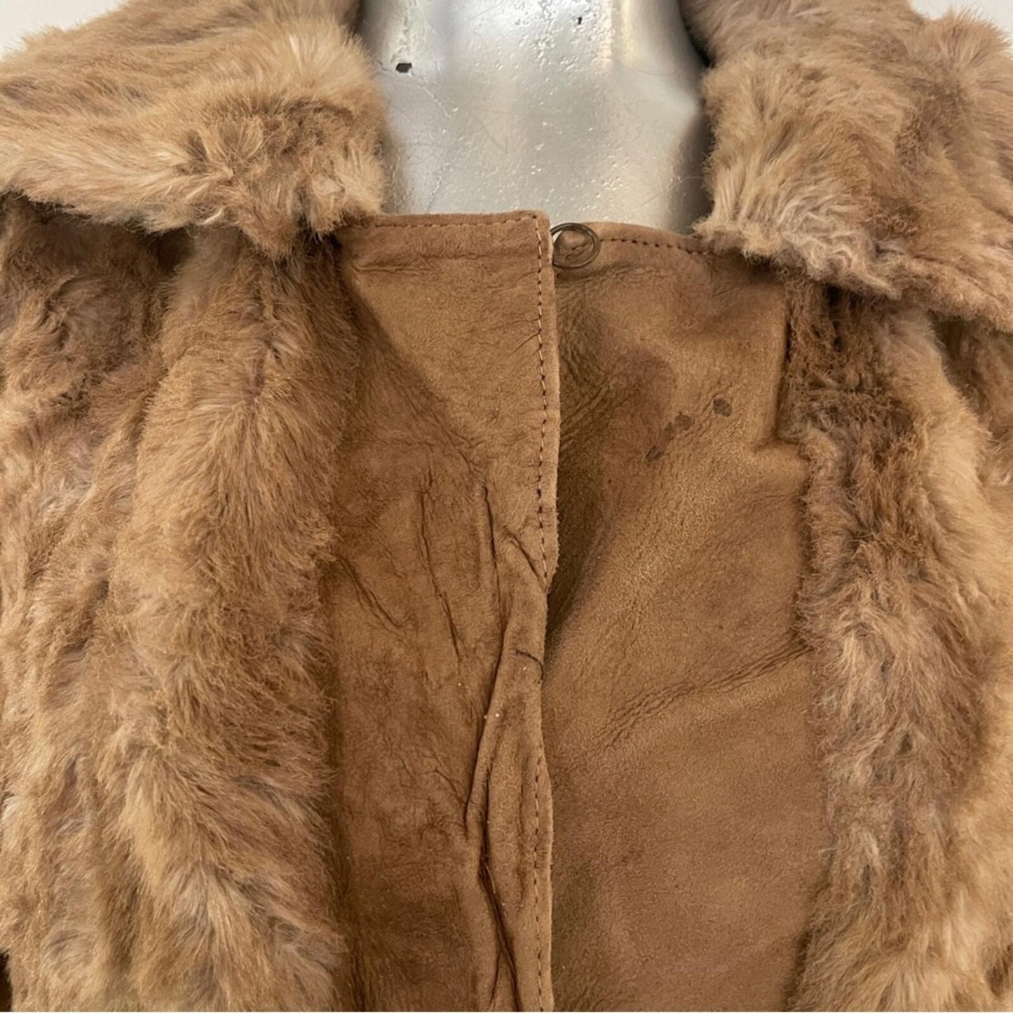 Vintage Brown Faux Fur Coat - Women's Jacket