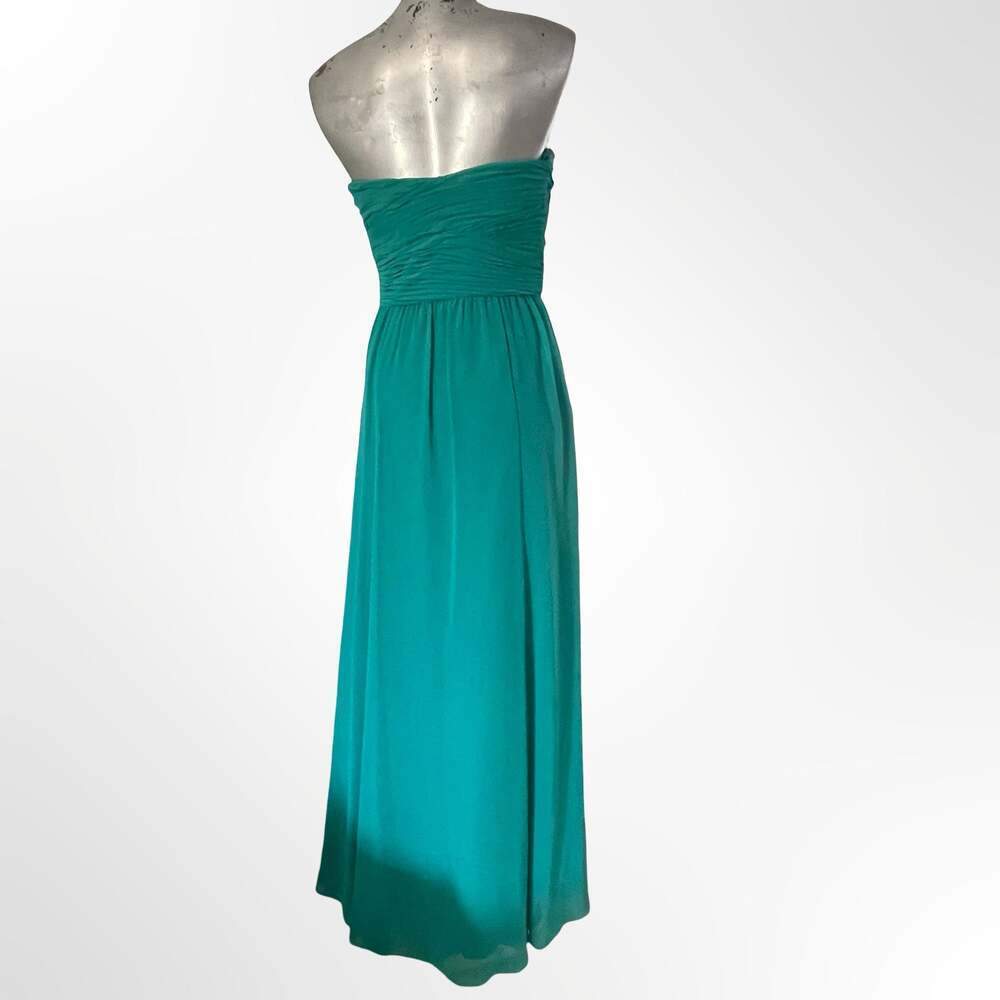 Lauren Ralph Lauren Evening Strapless Ruched Chiffon Maxi Dress