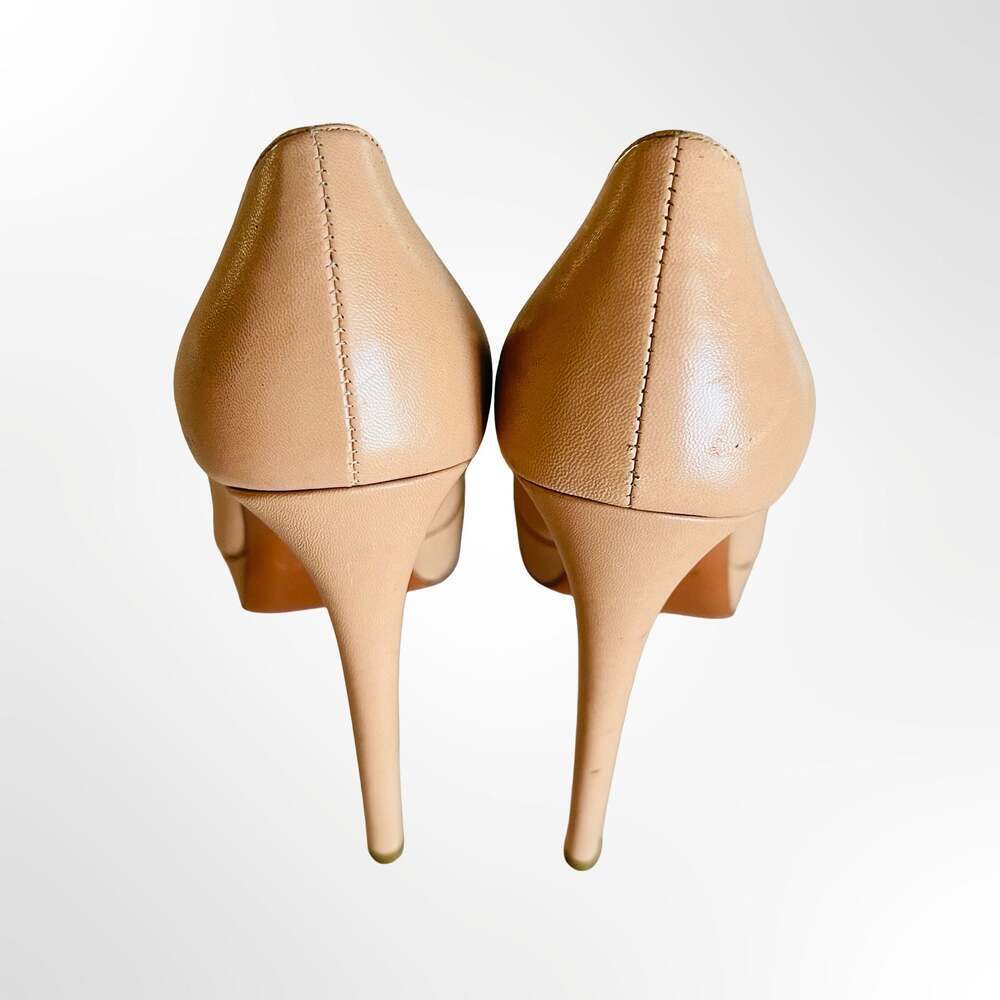 Alaïa Paris Beige Leather Platform Stiletto Pumps
