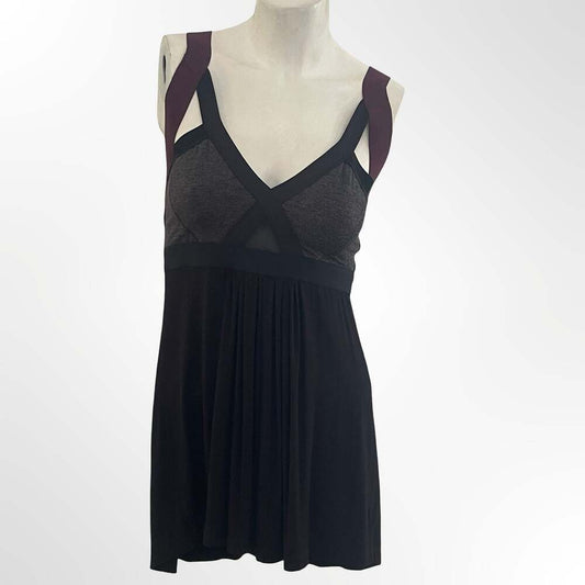 VPL Convexity Breaker Sleeveless Dress in Black with Charcoal