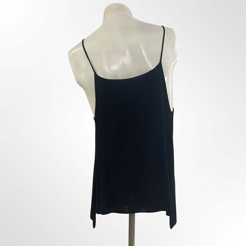 Soyer Black Viscose Blend Lace Trim Hem Camisole Tank Top