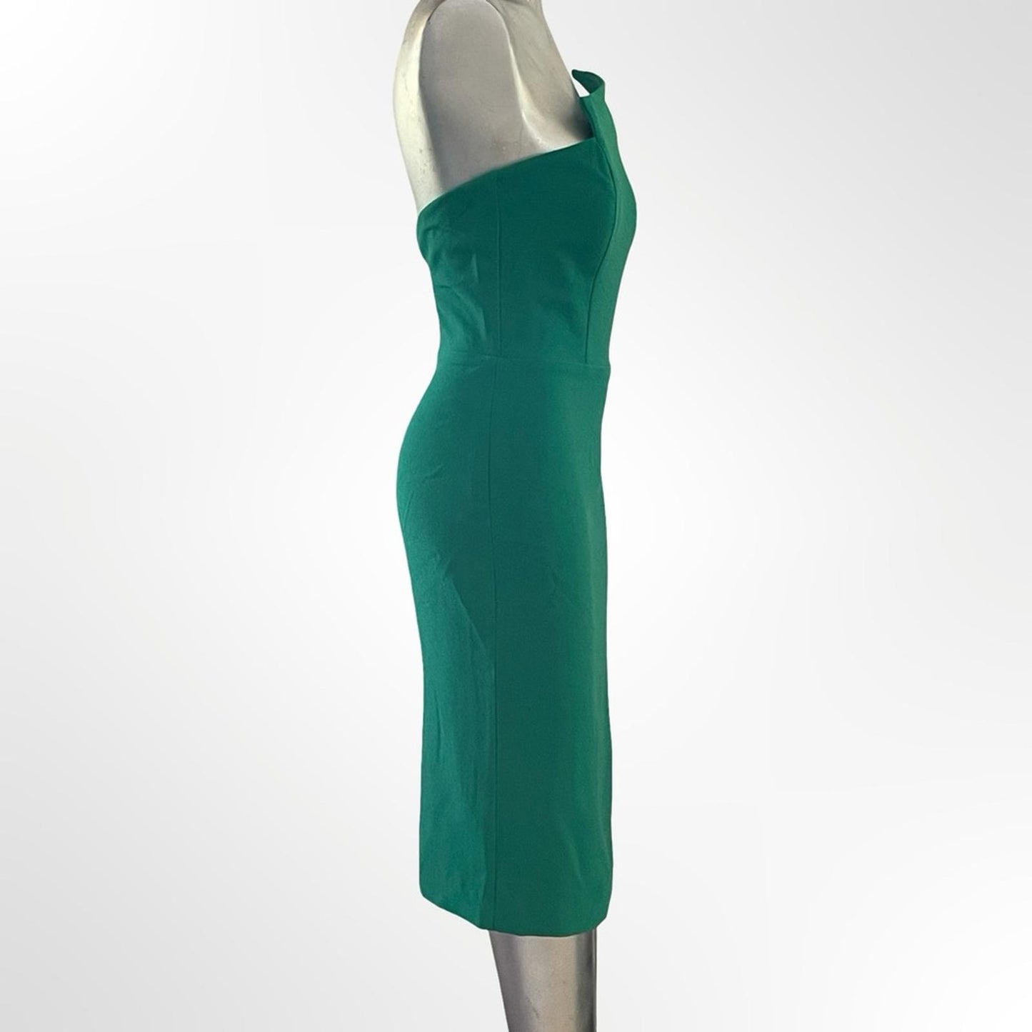 Aida Elegant Green Strapless Dress