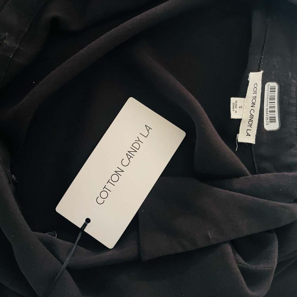 Cotton Candy LA Black Long Sleeve Tie Front Shirtdress Mini Dress Small