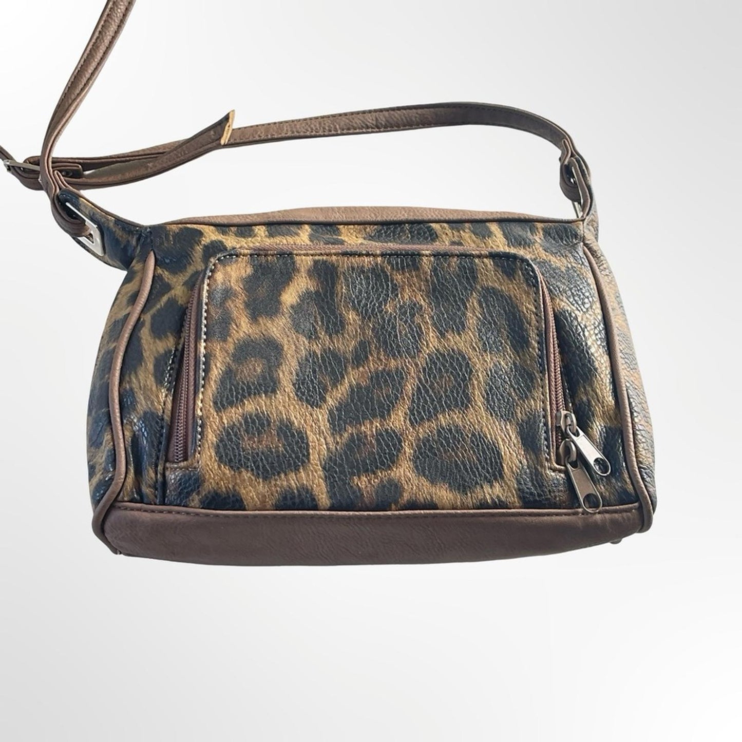 Laura Scott Leopard Print Bag in Brown - Classic Crossbody