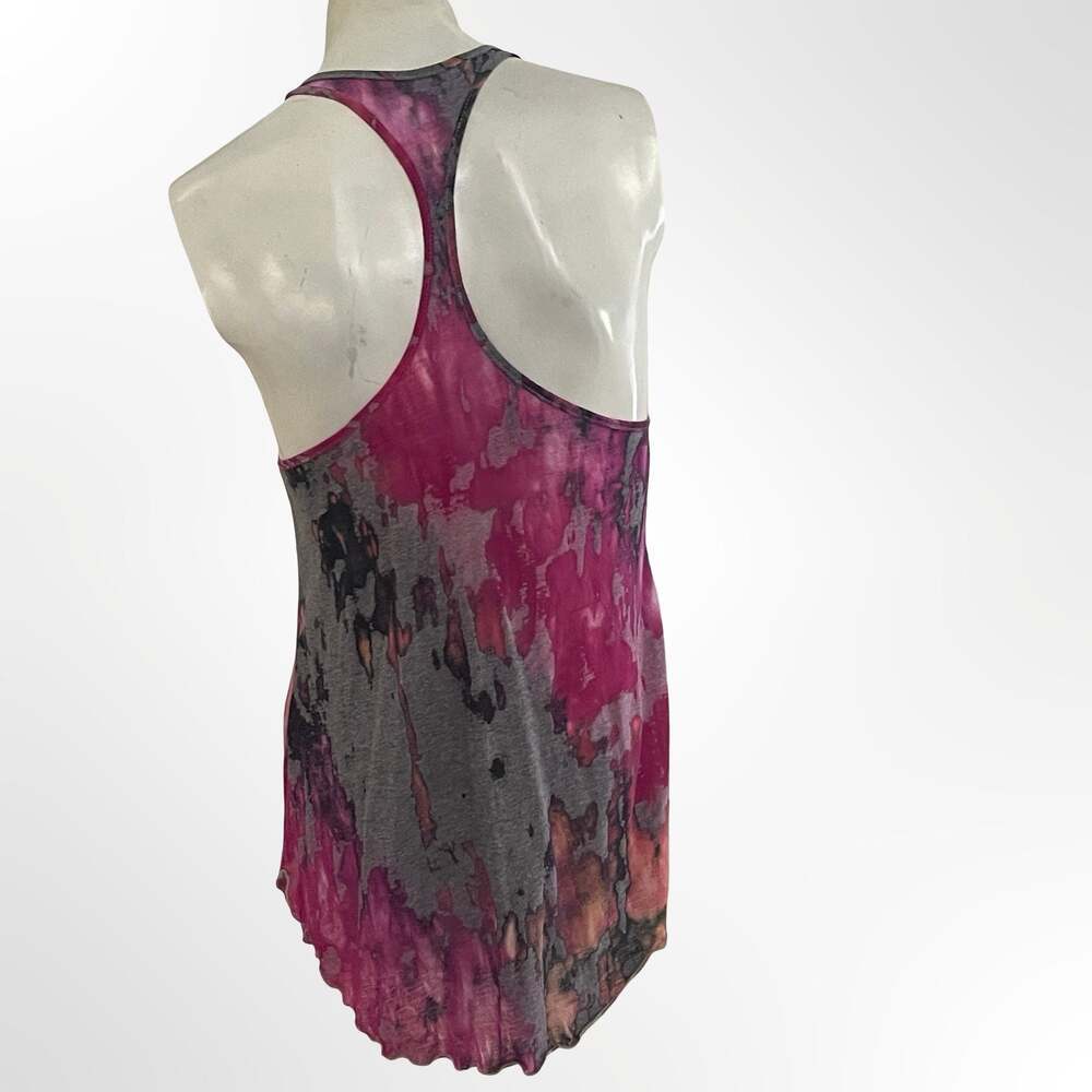 TEE by Big Star Pink and Grey Tie-Dye Racerback Tank Top