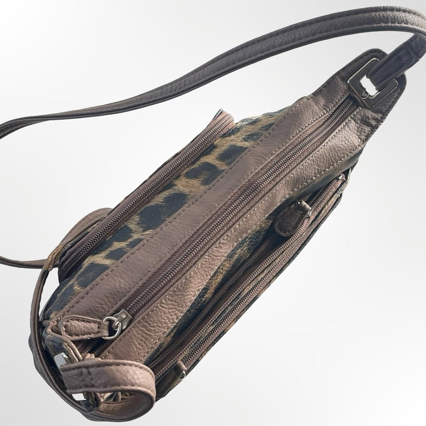 Laura Scott Leopard Print Bag in Brown - Classic Crossbody